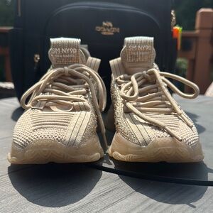 Steve Madden Beige Knit Sneakers